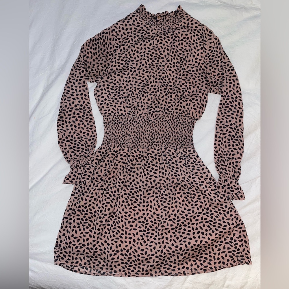 She+sky  high neck, long sleeve dress